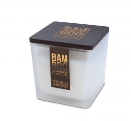 Bamboo Large Candle - Patchouli & Guaiac Wood