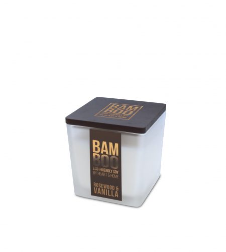 Bamboo Small Candle - Rosewood & Vanilla