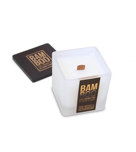 Bamboo Small Candle - Oud Wood & Geranium - Image 2