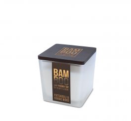 Bamboo Small Candle - Patchouli & Guaiac Wood