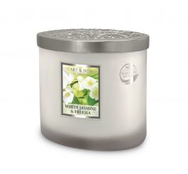 2 Wick Ellipse Candle - White Jasmine & Freesia
