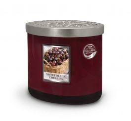 2 Wick Ellipse Candle - Sweet Black Cherries