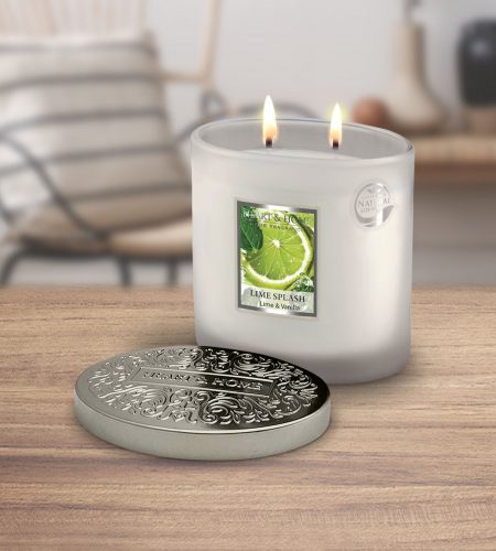 2 Wick Ellipse Candle - Lime Splash - Image 2