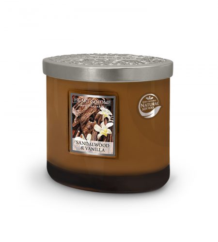 2 Wick Ellipse Candle - Sandalwood & Vanilla