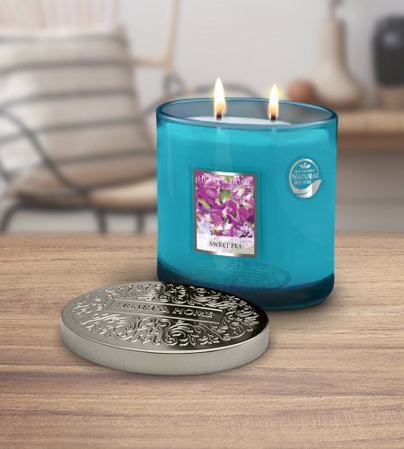 2 Wick Ellipse Candle - Sweet Pea - Image 2