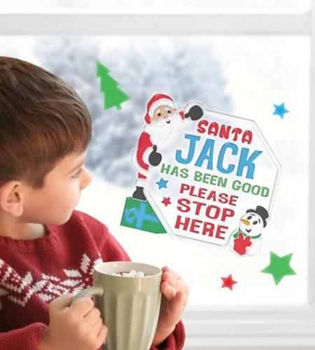 Santa Stop Here Window Gels