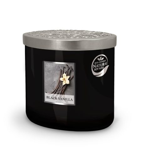 2 Wick Ellipse Candle - Black Vanilla
