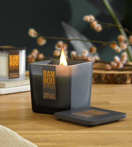 Bamboo Large Candle - Vanilla & White Woods - Image 2