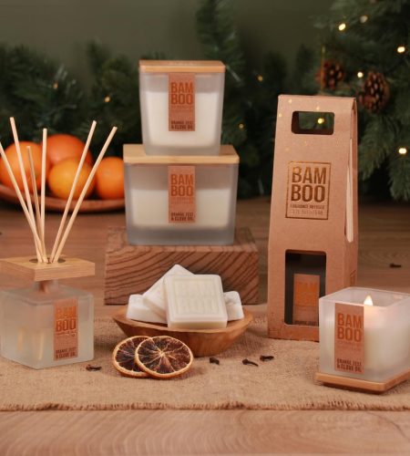 Bamboo Centrepiece Candle - Orange Zest & Clove Oil - Image 4