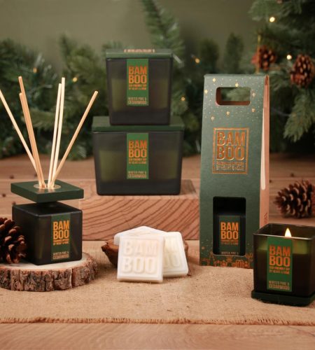 Bamboo Centrepiece Candle - Winter Pine & Cedarwood - Image 4