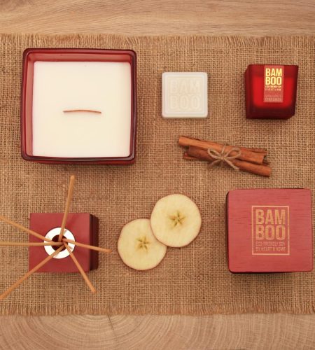 Bamboo Centrepiece Candle - Spiced Apple & Cinnamon - Image 2