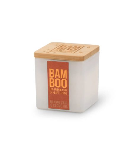 Bamboo Small Candle - Orange Zest & Clove Oil