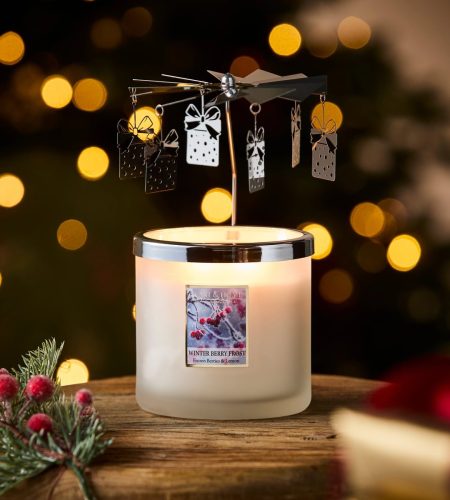 Gift Set - Winter Berry Frost Twin Wick & Carousel - Image 2