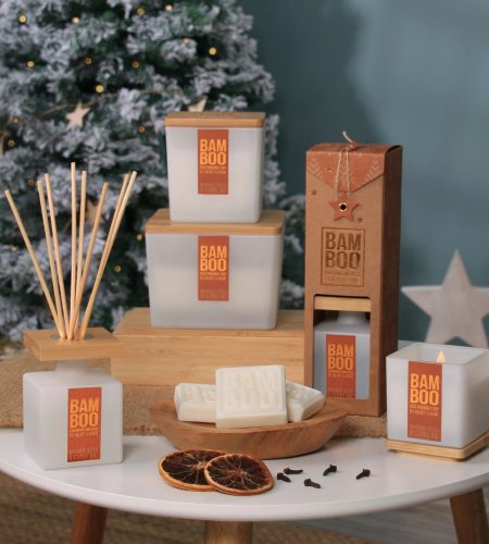 Bamboo Centrepiece Candle - Orange Zest & Clove Oil - Image 4