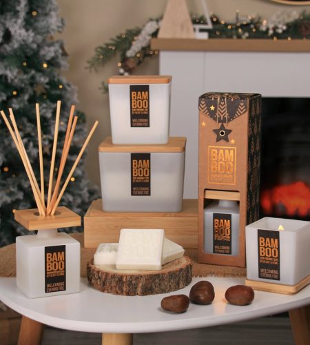 Bamboo Centrepiece Candle - Welcoming Evening Fire - Image 4